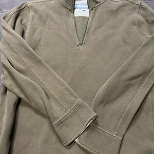 Orvis Men's Olive Zip-Up Sweater